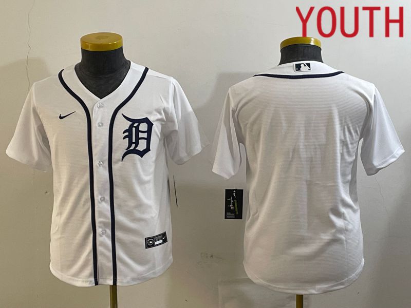 Youth Detroit Tigers Blank White Game 2024 Nike MLB Jersey style 1